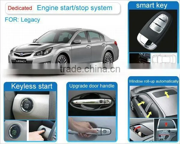 Car smart key systems smart key push start button For Legacy Smart start stop push button