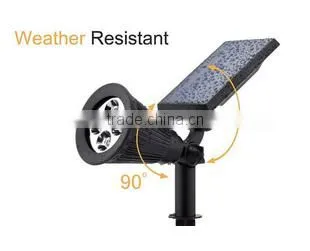 Bright 4 LED Solar Powered Light Wireless Wall or lawn Security Light Sensor Lamp Waterproof Outdoor Light