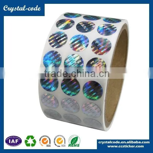 High quality holographic paper laser clothing warranty security VOID hologram label