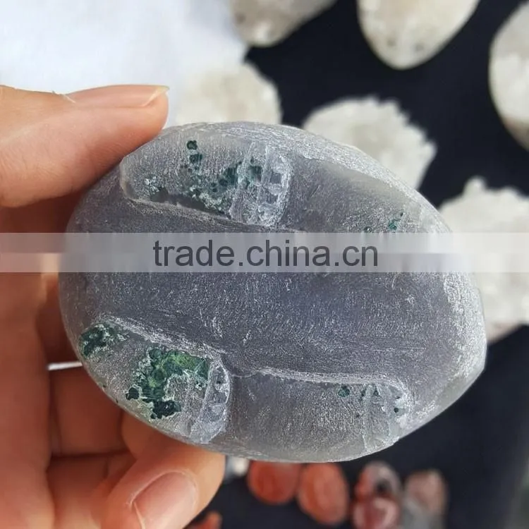 Lovely Hedgehog Amethyst Quartz Geodes Carving Animals