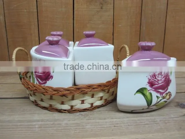 Birthday party used ceramic cake and fruit plate stand with decal