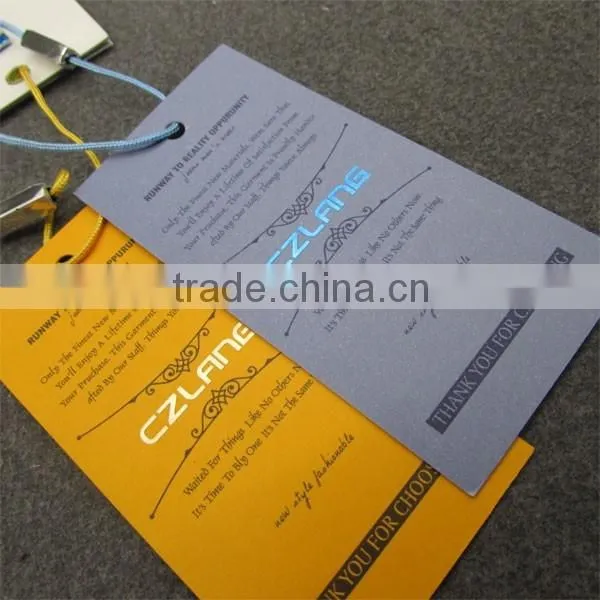 Metallic Plastic Paper Hang Tags