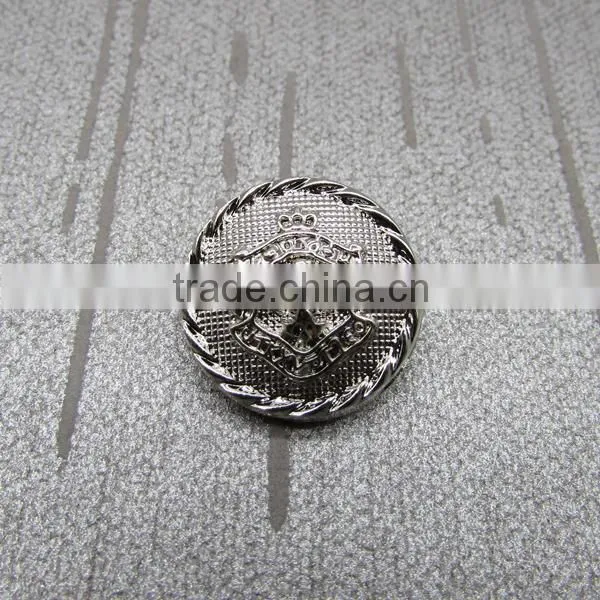 Silver Shields Alloy Sewing Button Metal Buttons