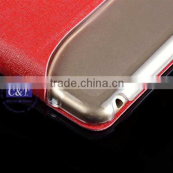 C&T Transparent Frosted Back Cover PU Leather Smart Case Cover for Apple iPad Pro 9.7 Inch