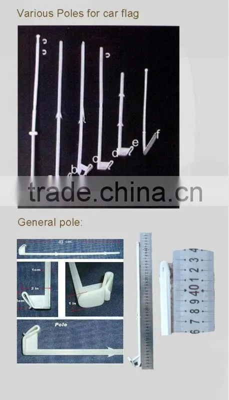 Top level latest free design car flag window clips