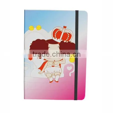fabric notebook with expanding pocket girl note book