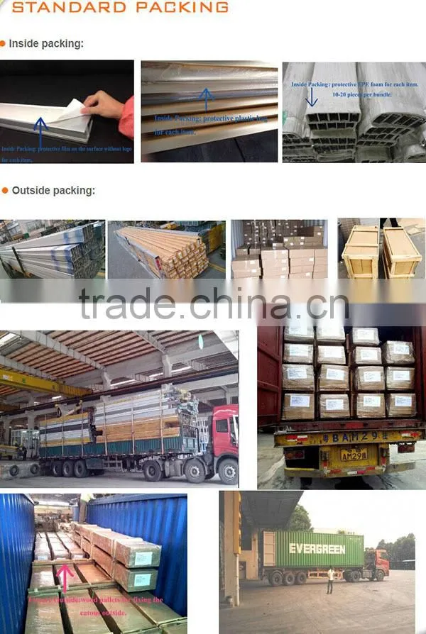 Wow!!!6063T6 powder coated aluminium profile extrusion to make door and window frame, u channel aluminium bottom frame for glass