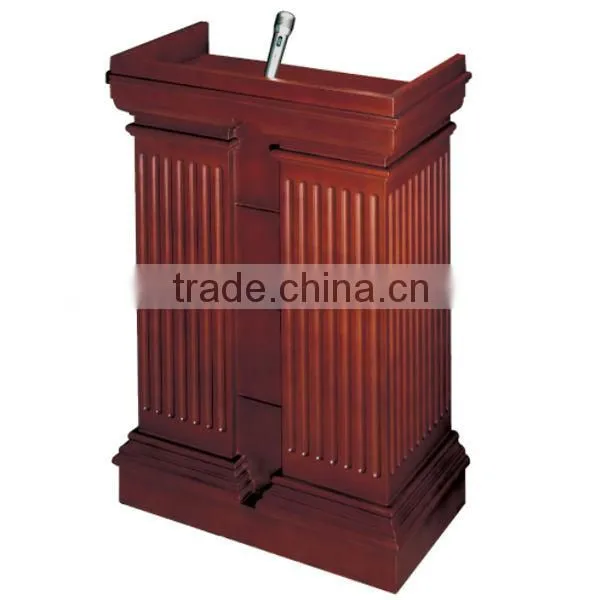 Wooden speech church rostrum fancy design podium lectern for sale