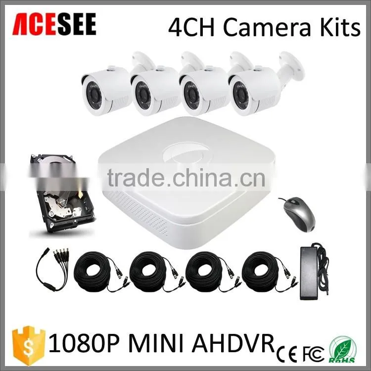 ACESEE H.264 4CH ir cctv security system camera ahd camera dvr kits outdoor