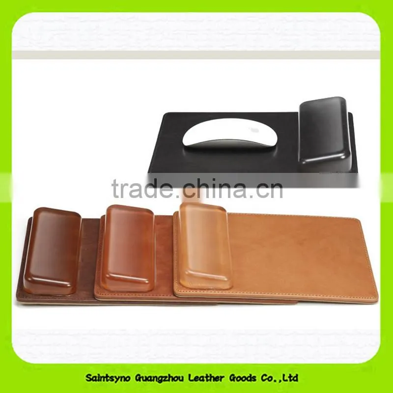 15015 Natural Leather Mouse Pad with Hand Wrist Rest