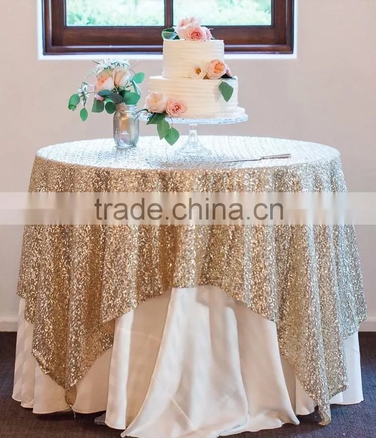3MM Sequin Fabric Square Table Overlay