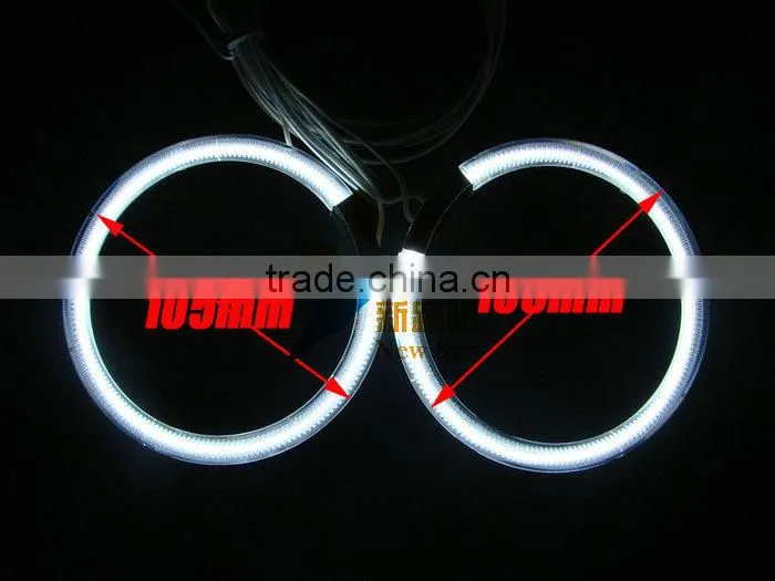 Newest arrival 12V CCFL angel eyes auto headlights drl driving lamps ccfl halo ring 105mm for Honda 2007 car headlamp