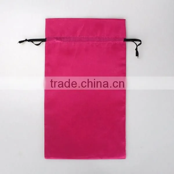 orange high quality drawstring satin bags wholesale