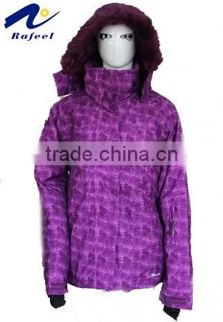 women purple winter ski jacket for women