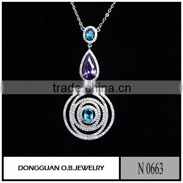 Crystal Necklace Pendant /White Gold Necklace Jewelry Wholesale /Necklace Chain
