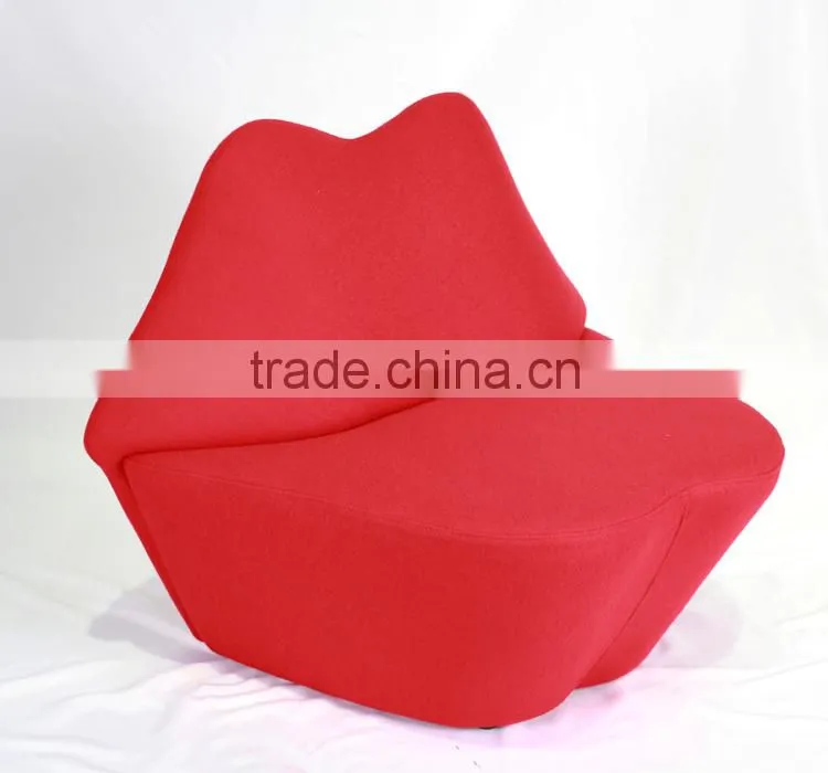 Living Room Furniture Red Lip Shaped Sofa