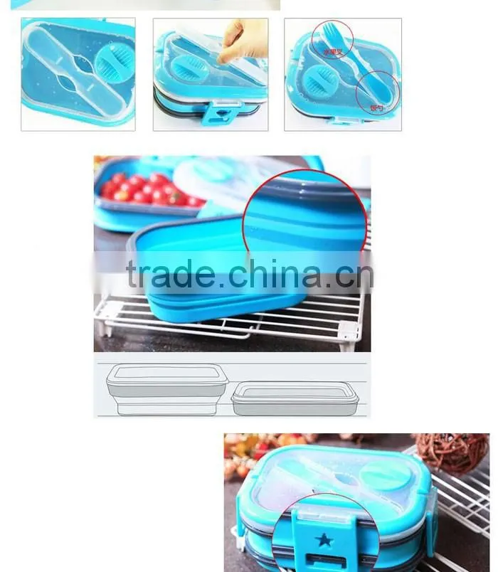 NEW 2016 2 Layer Rectangle Lunch Box Container Eco-friendly kid Lunchbox