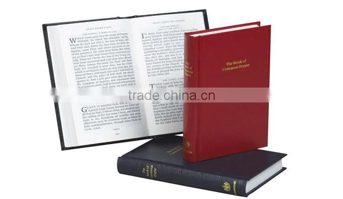 China OEM printing service leather cover cheap book printing