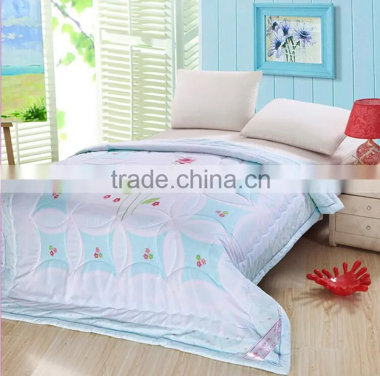 Hotel pure cotton fabric white duvet printed goose down filling wedding comforter set from china suppier