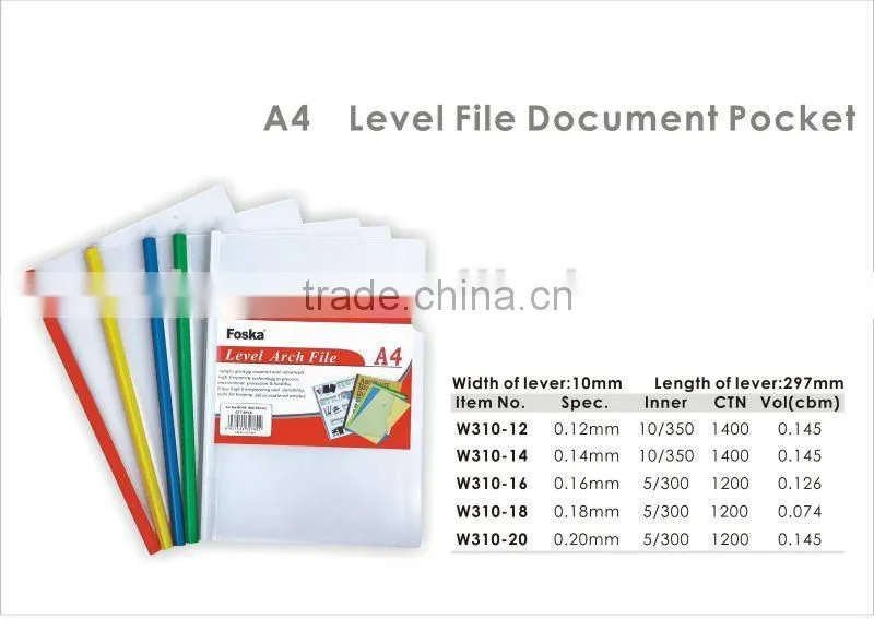 New Design A4 Transparent Clear Slide Bar Report Cover