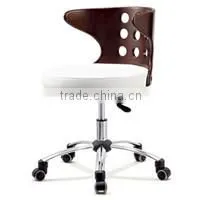 ROLLING ADJUSTABLE SWIVEL STOOL - BAR TABLE CHAIR W/WHEELS -MASSAGE/TATTOO- BLACK