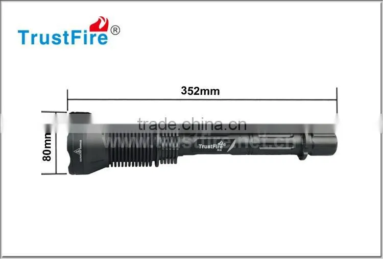 Best powerful 2000M longest distance TrustFire X6 tactical flashlight 2300LM police torch 18650 CREE led flashlights