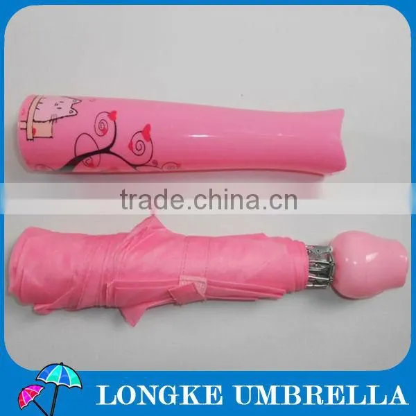3 fold umbrella with rose bottle/bottle umbrella