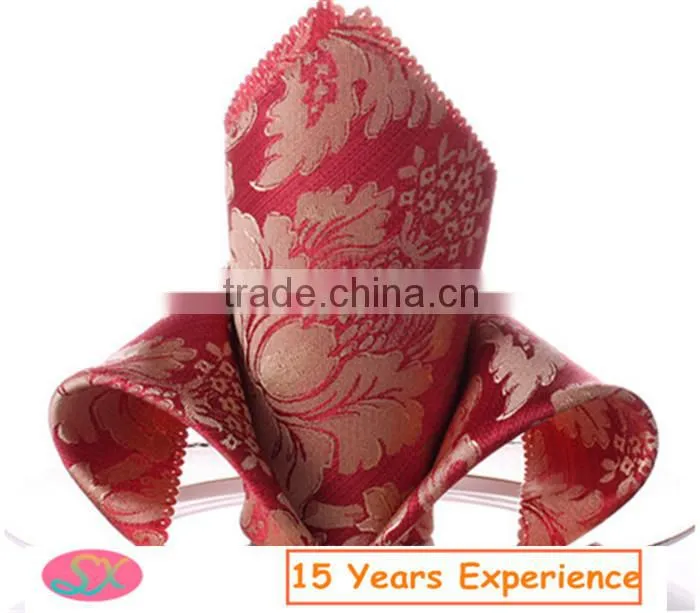 High quality cheap banquet wedding jacquard napkin for hotel dinner