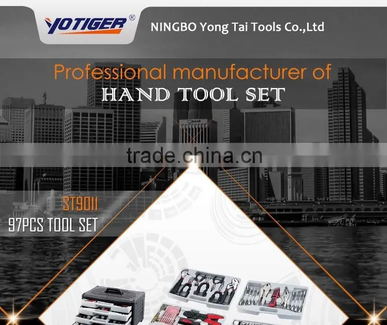Germany drawer type tool kit,multifunction household tool set with 97pcs
