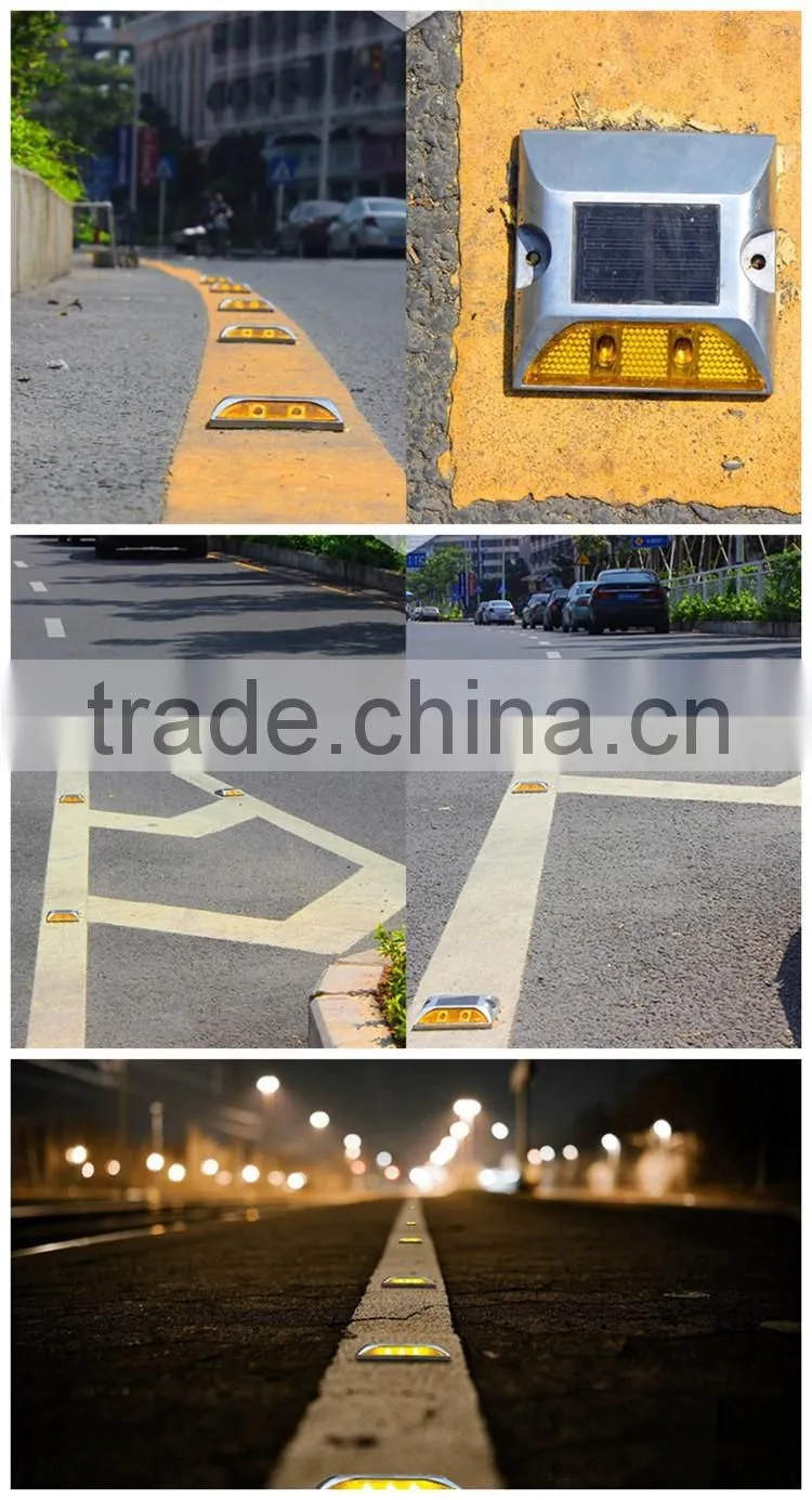 top selling yellow monocrystalline exit&entance solar led road stud