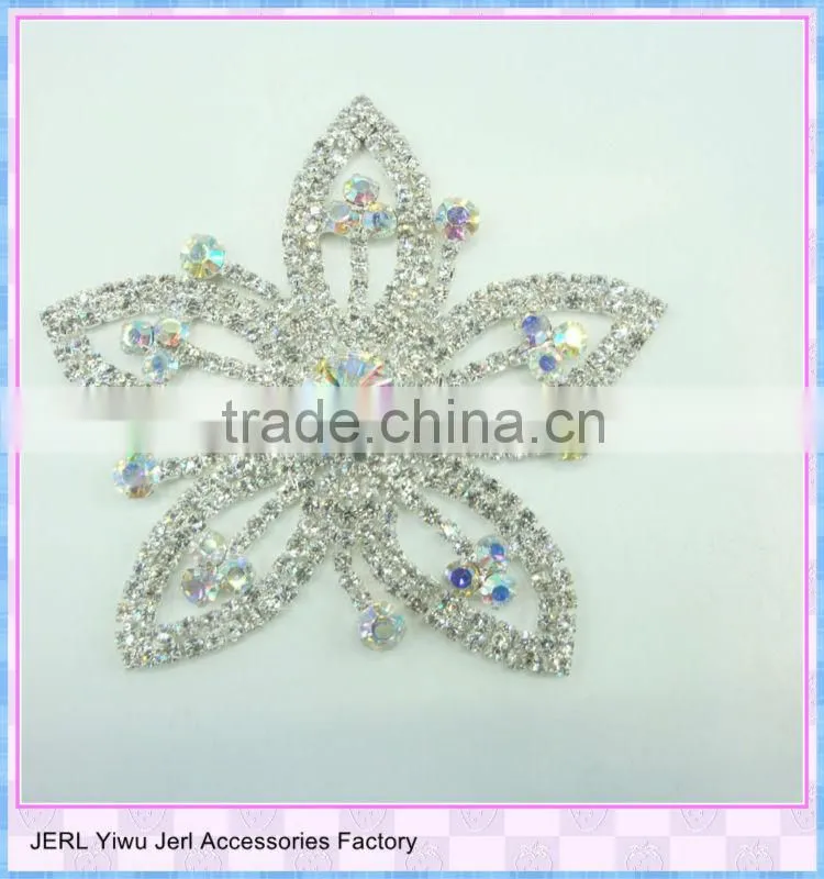 Bling bling bridal crystal lace rhinestone applique sewed on wedding dress