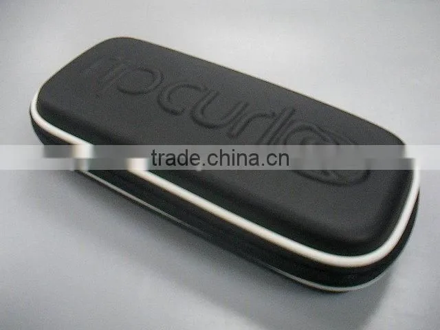 Embossed logo eva moulded EVA pu leather pencil case