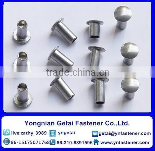 Stainless Steel Semi-tubular Countersunk Head Rivets DIN 6792