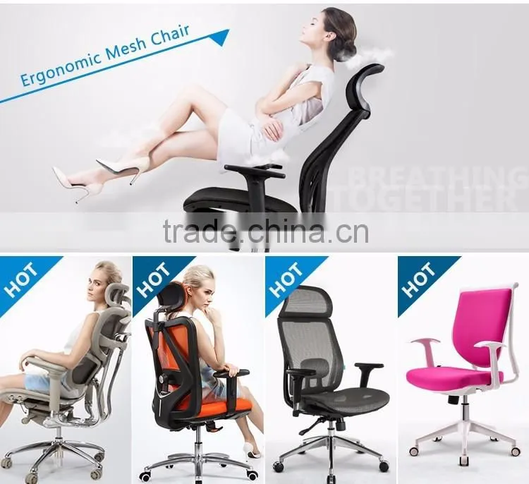 2016 modern Custom Colorful Moving Mesh Leather low back Computer Office Chair