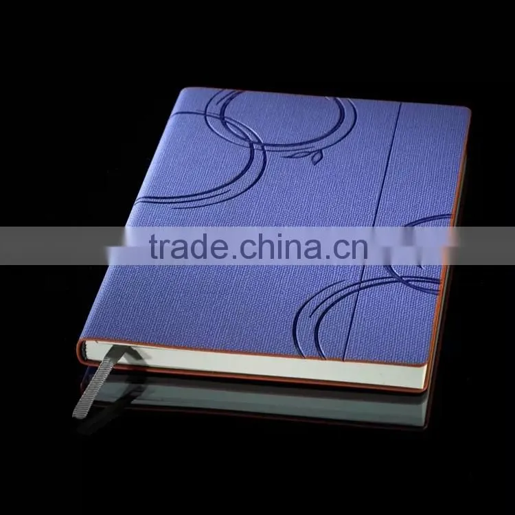 Prmotional durable embossed business meeting organizer pu notebook