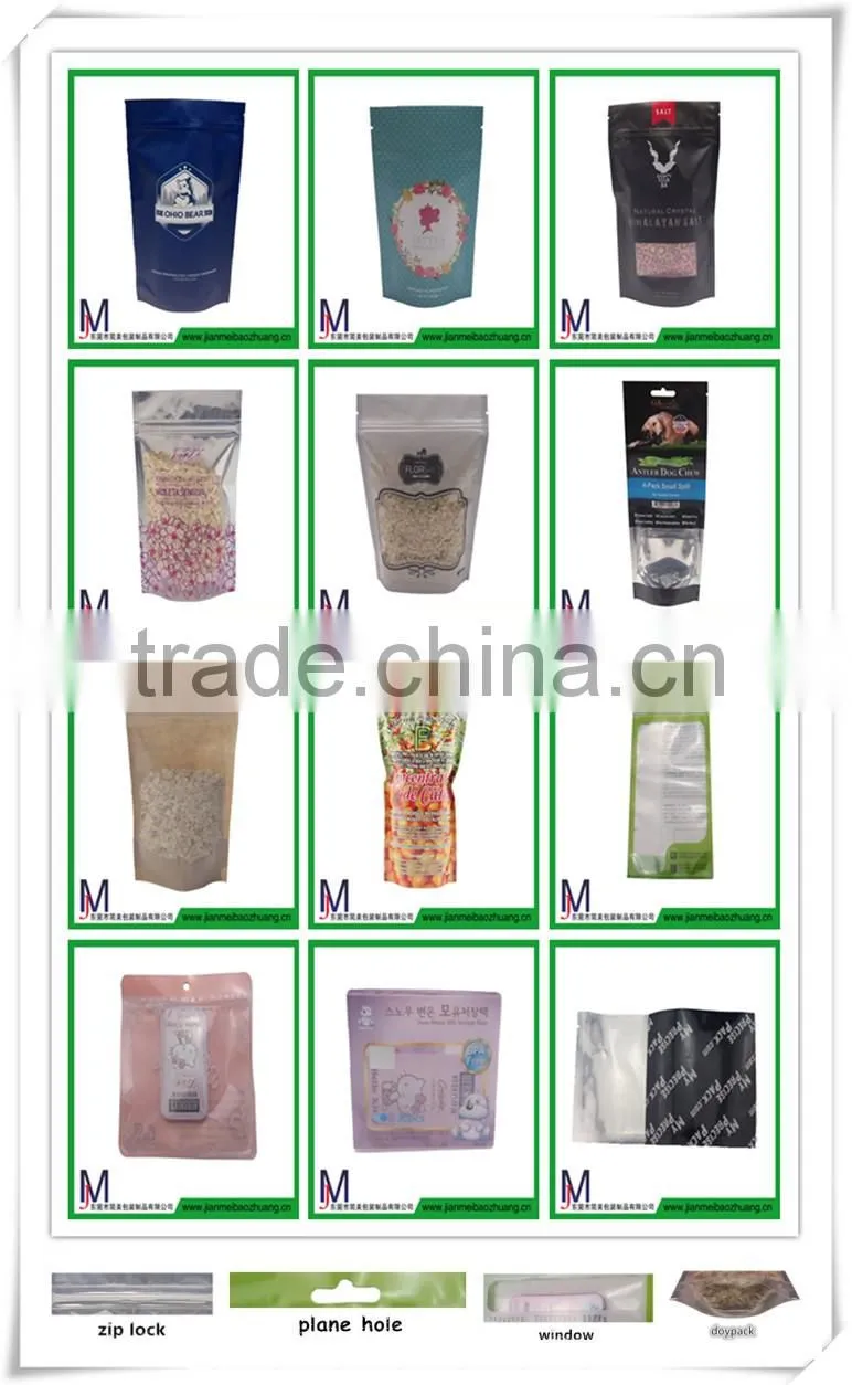 high quality food use Stand up Bag,special design stand up zipper bag
