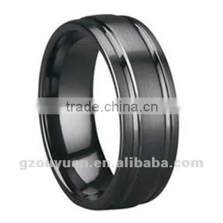 Hot Sell Men and Women Black Ceramic Wedding Band Ring