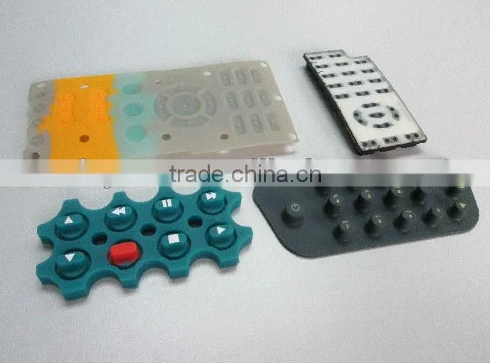 India silicone keypads with conductive carbon pills spray laser back-lighted button silicone silicone silkscreen buttons