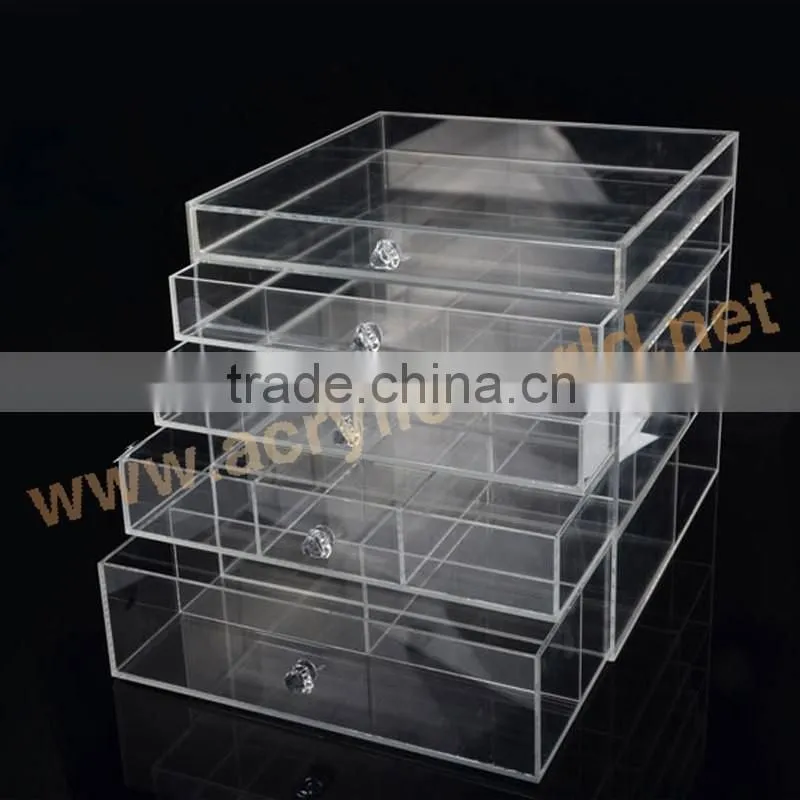 acrylic organizers for makeup/acrylic 5 drawers box/acrylic 6 drawer organizer