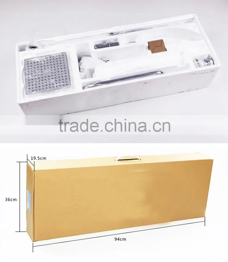 Brass Finish Cross Handle Bath Tub Faucet, Hot And Cold Water Copper Faucet Shower Mixer, Shower Mixer
