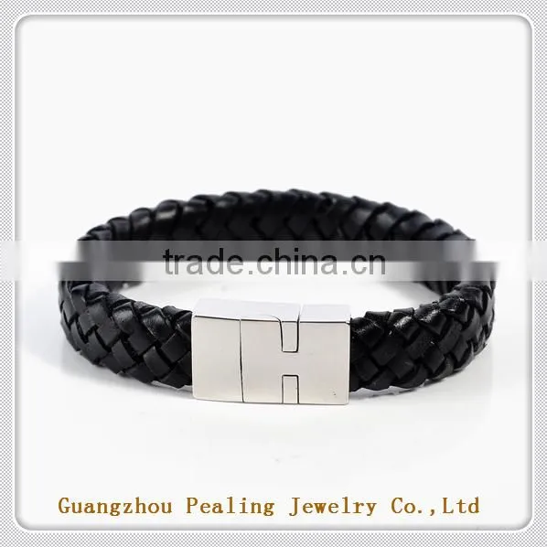 New Style Magnetic Bracelet Make Braided Leather Bracelet for Men