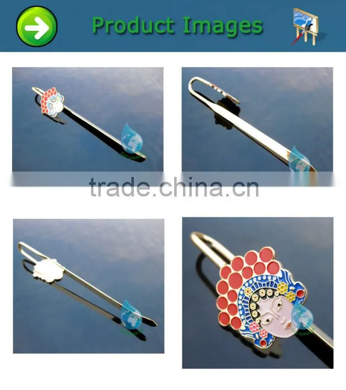 custom new fashion metal book mark handicraft gift