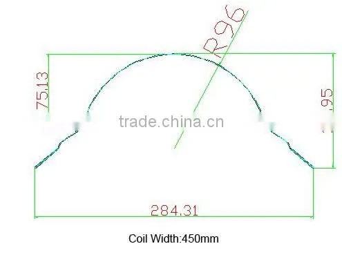 High-end Popular Type Galvanized Ridge Cap Roll Forming Machine