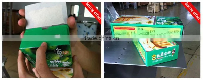 Automatic boxing sealing machine for food factory with plexiglass cover
