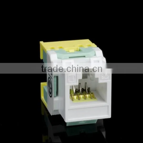 Network Solution RJ45 Super Cat6 UL 180 Degree Unshielded UTP Modular Keystone Jack