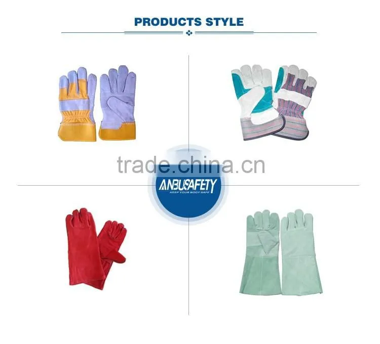 Industrial labor protection low price working leather gloves fully palm