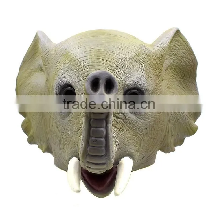 Scary Halloween Costume African Elephant Big Animal Latex Mask