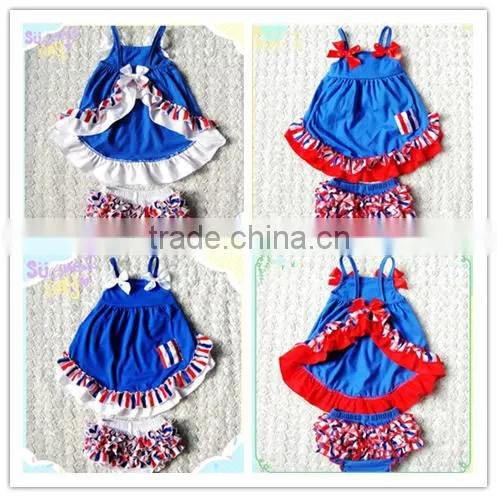 2016 newborn baby gift set toddler girl ruffle summer outfits cheerleading outfits