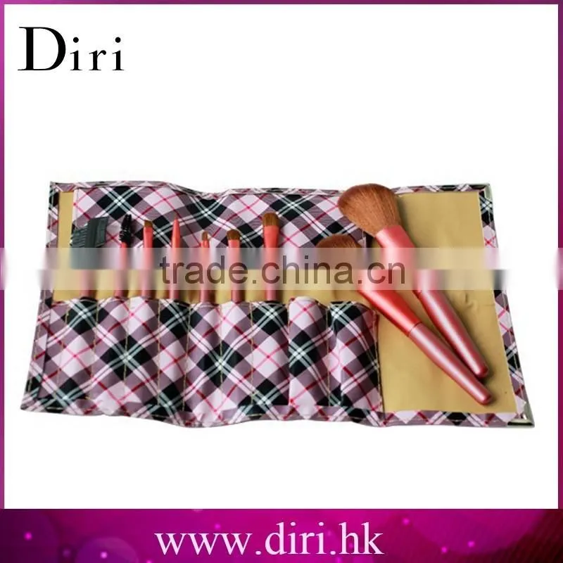 Newest Makeup Brush 9 PCS Set Cosmetic Make up Brush Set Tool Kit with Leather Case