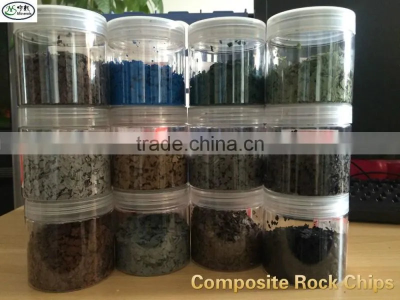 China Bulk Decorative Colorful Composite Rock Chips Flake for Building Coating